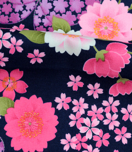 麻の葉と桜プリントセットアップスカート丈90cm