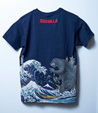 Ｔシャツ　ＧＯＤＺＩＬＬＡ 紺 動物